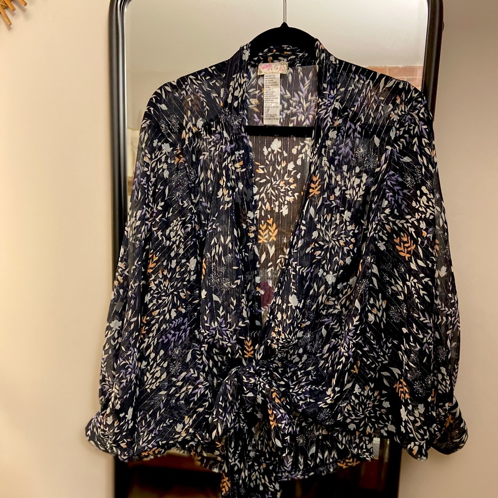 Free People Tie-Front Kimono